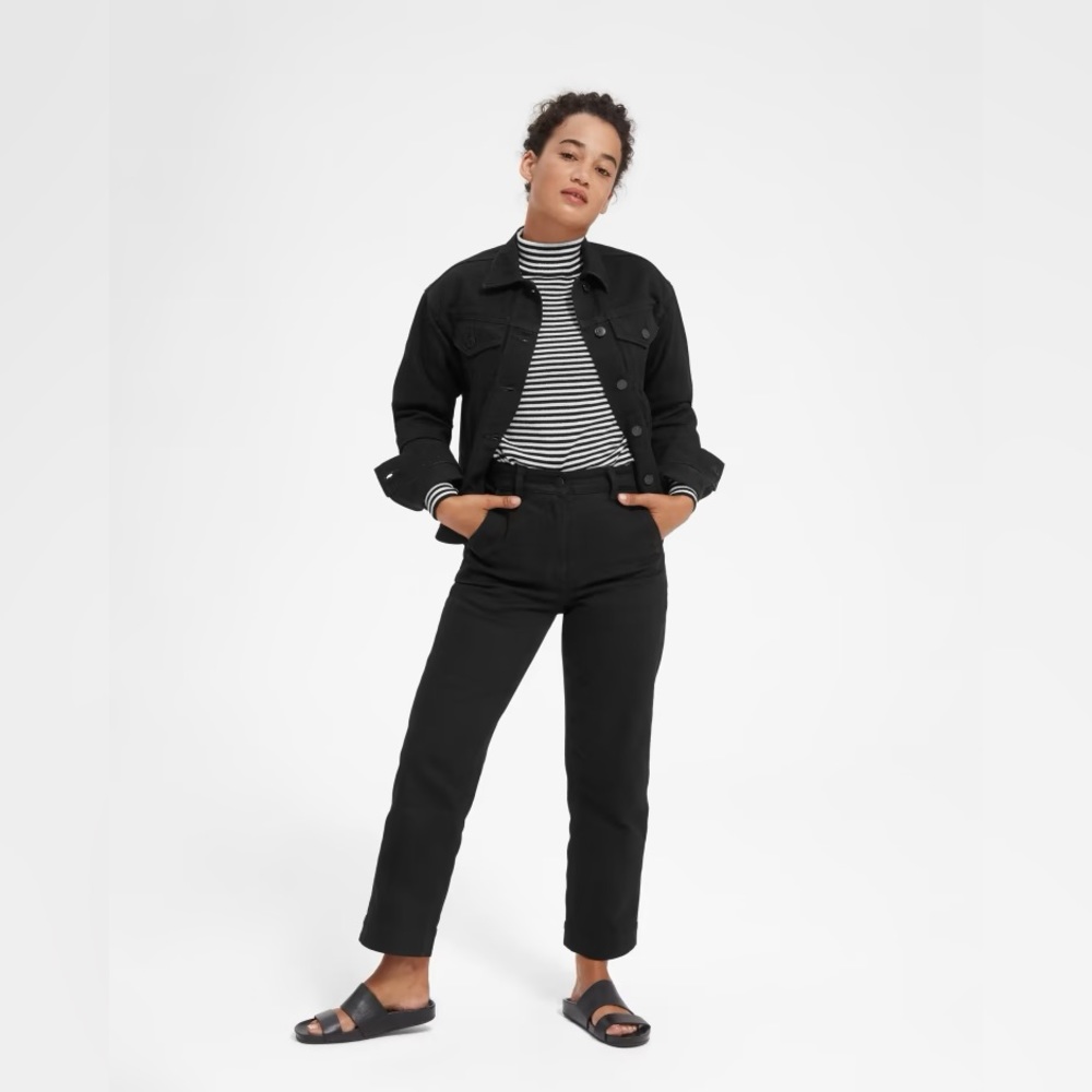 Everlane The Denim Jacket Black Size Small